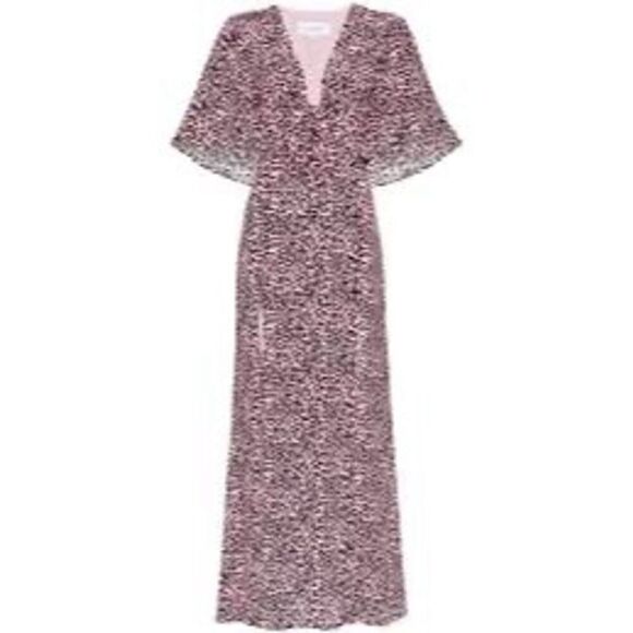 Elegant Pink Patterned Maxi Dress - Picture 1 of 12